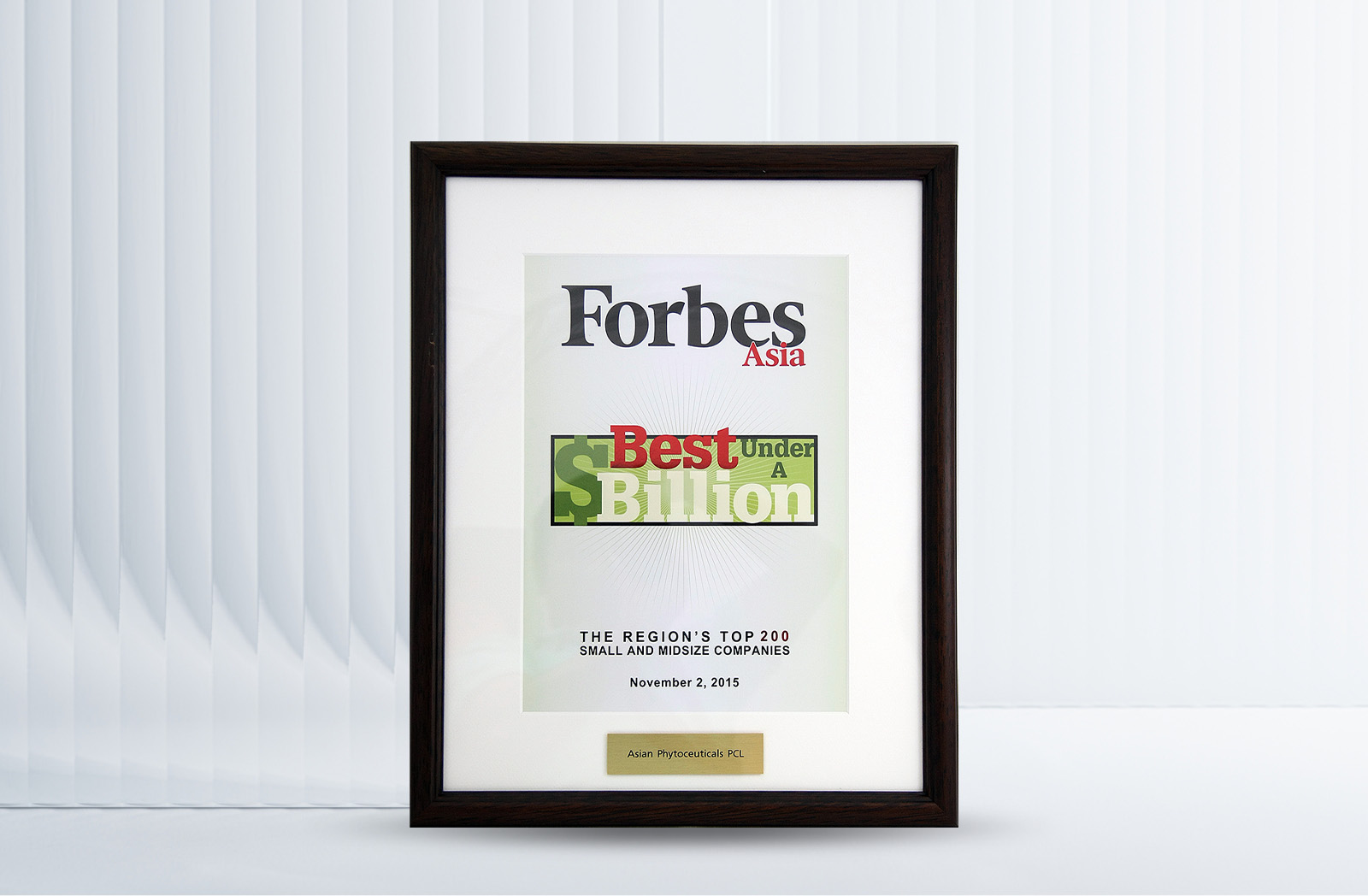 APCO Receives “Best Under A Billion” Award from Forbes Asia 2015